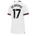 Manchester City Kevin De Bruyne #17 Dámské Venkovní Dres 2023-24 Krátkým Rukávem
